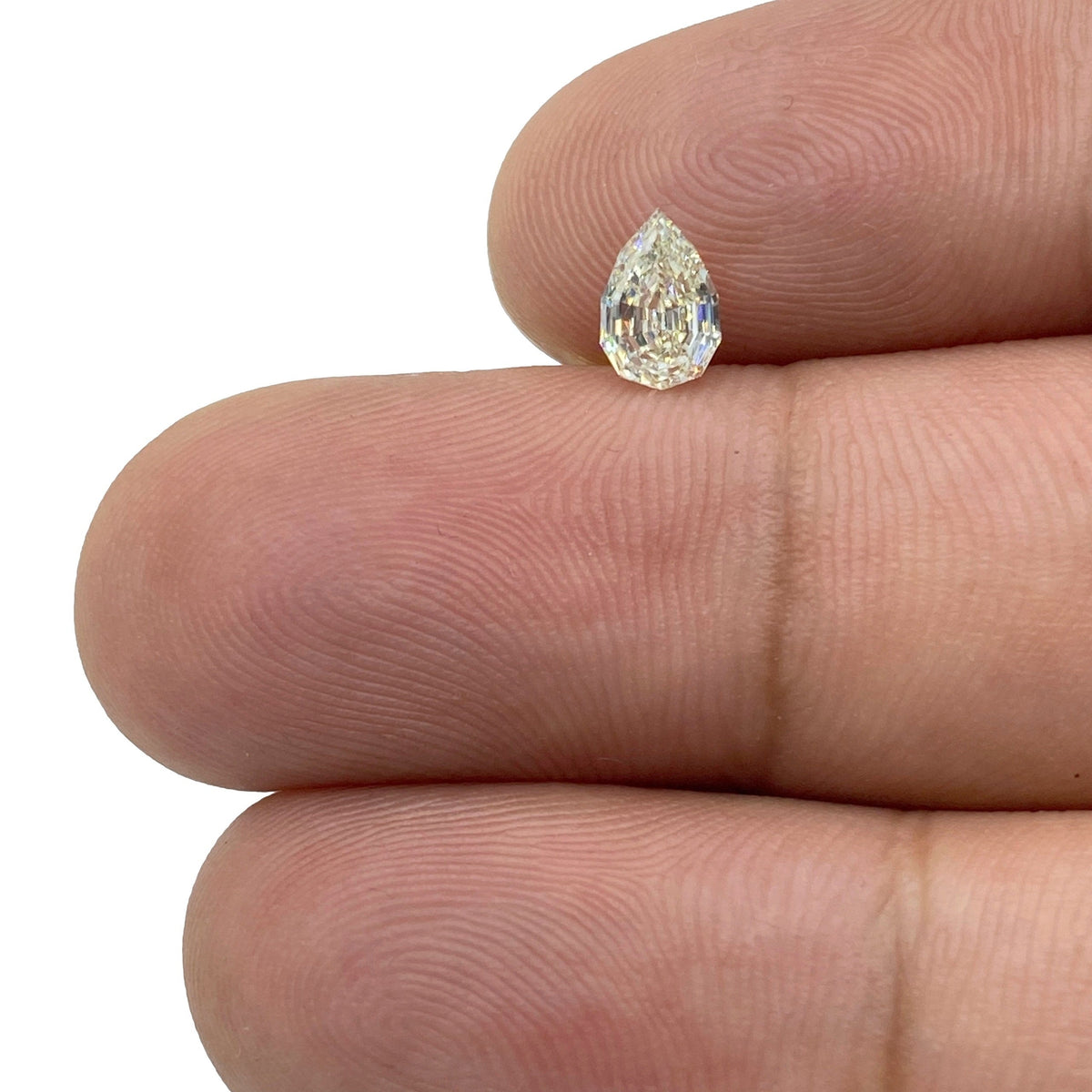 0.53ct | I/VS2 Pear Shape Step Cut Diamond-Modern Rustic Diamond