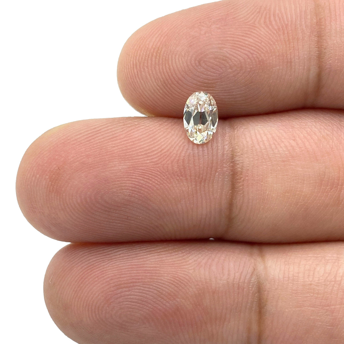 0.55ct | Champagne VVS Oval Shape Old Mine Cut Diamond-Modern Rustic Diamond