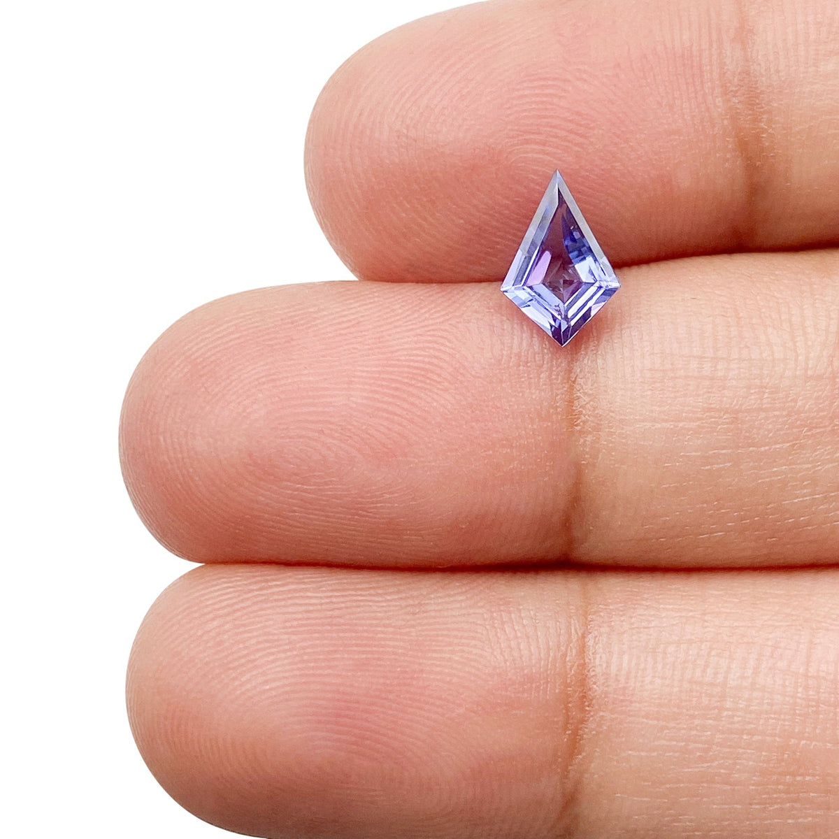 0.64ct | Kite Shape Step Cut Tanzanite-Modern Rustic Diamond