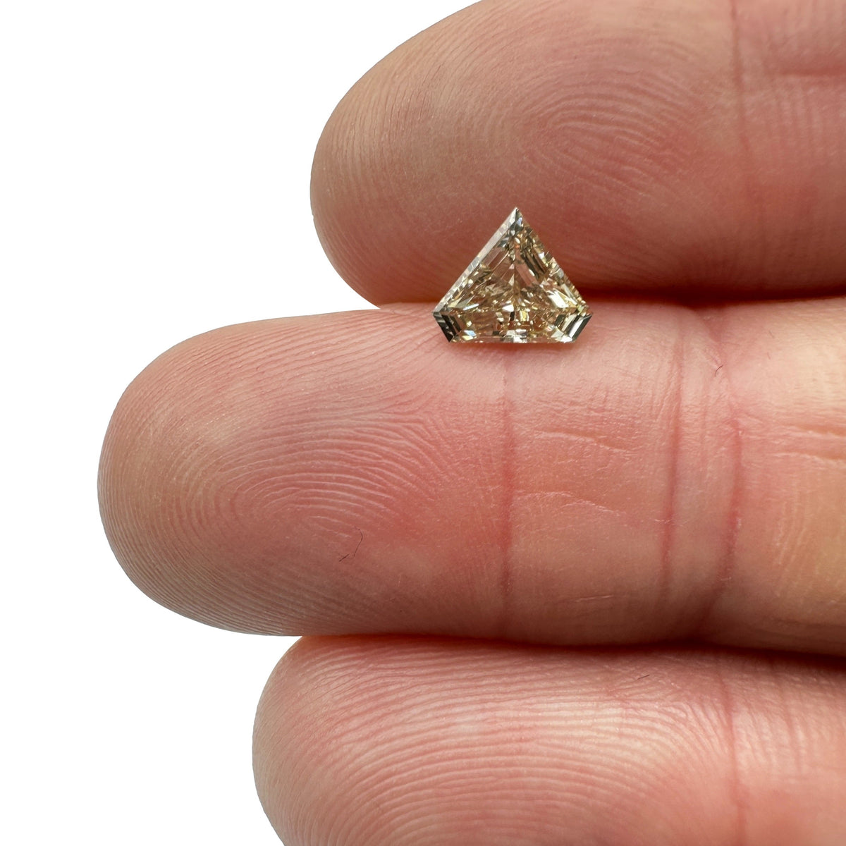 0.72ct | Champagne SI Shield Shape Step Cut Diamond-Modern Rustic Diamond