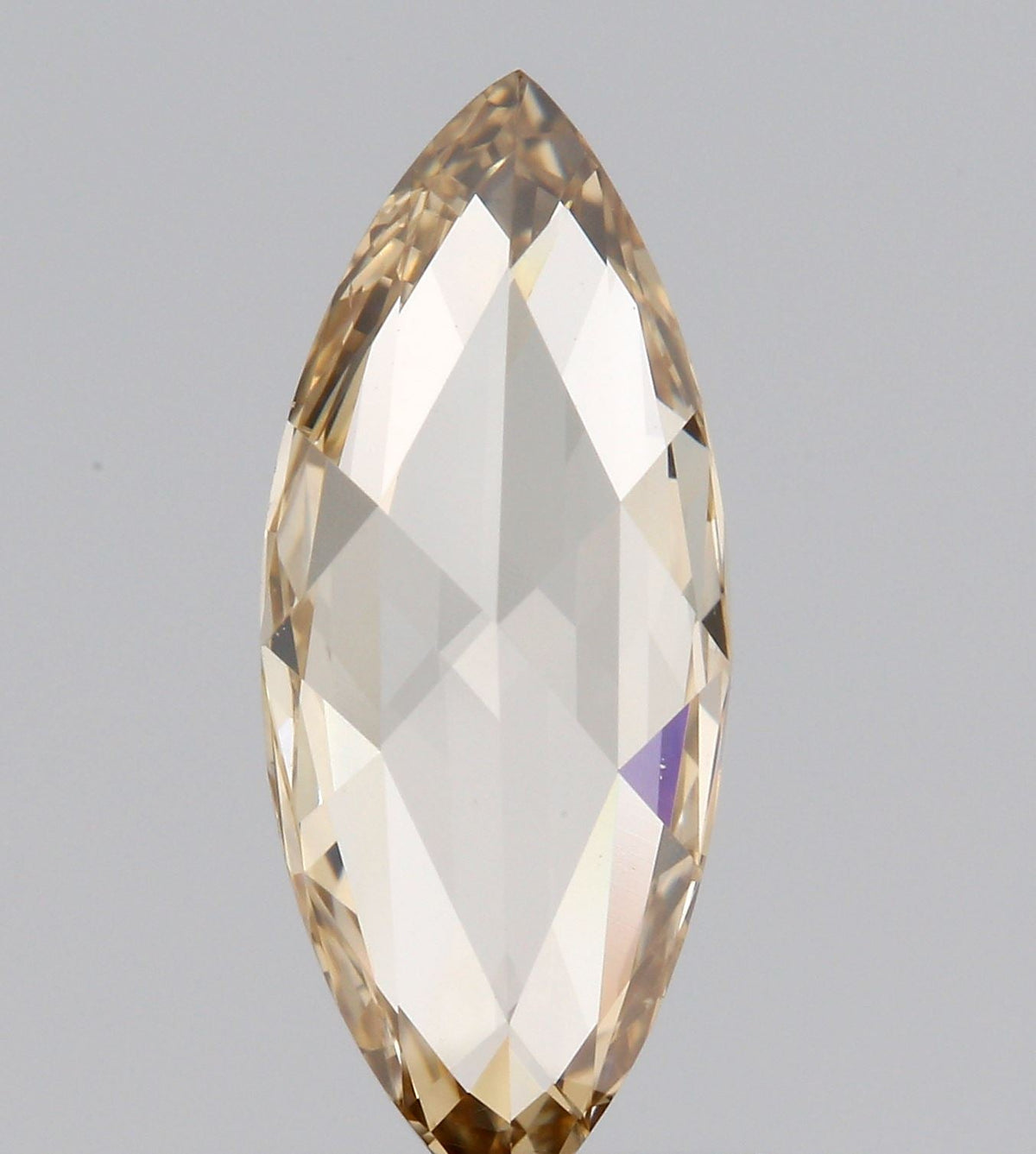 0.74ct | Champagne VVS Marquise Shape Rose Cut Diamond-Modern Rustic Diamond