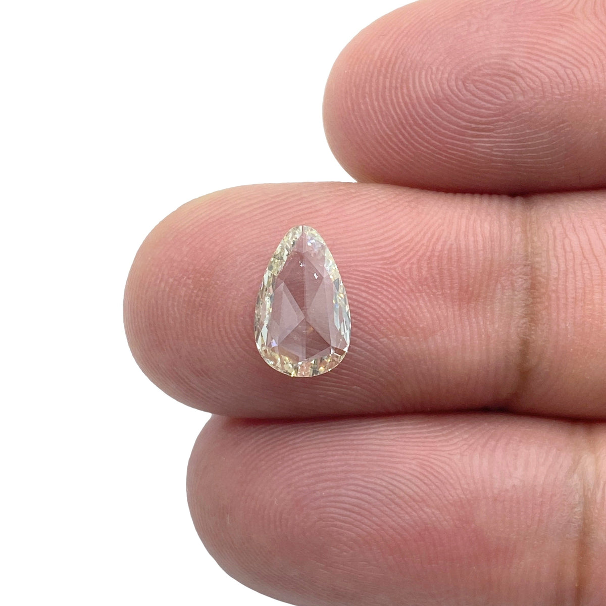 0.75ct | J/SI1 Pear Shape Rose Cut Diamond-Modern Rustic Diamond