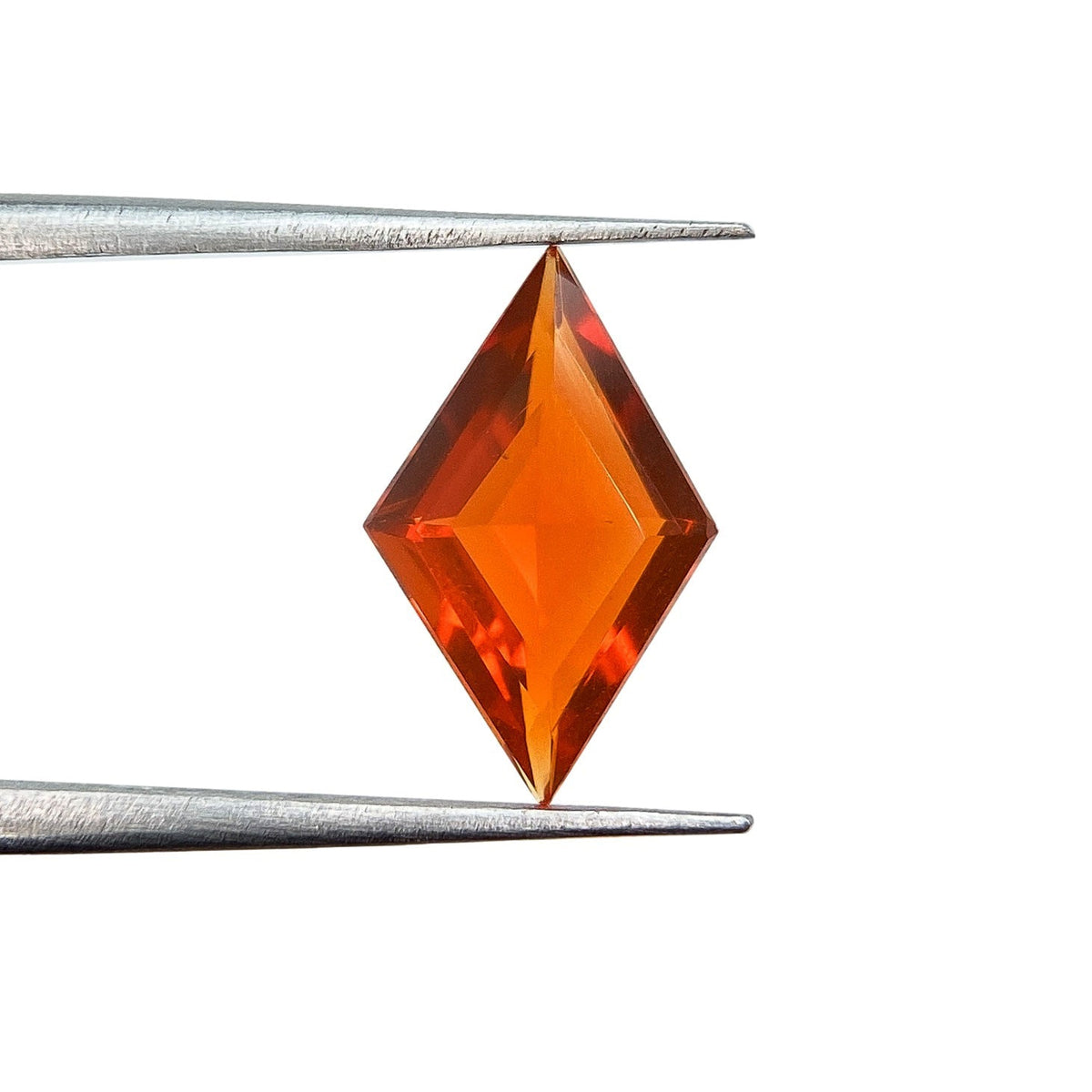 0.75ct | Lozenge Shape Step Cut Fire Opal-Modern Rustic Diamond