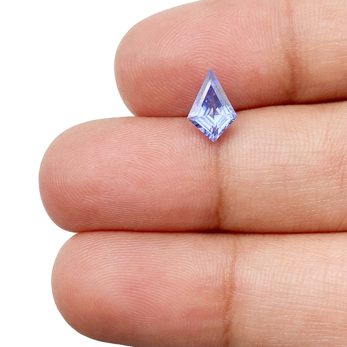 0.77ct | Kite Shape Step Cut Tanzanite-Modern Rustic Diamond