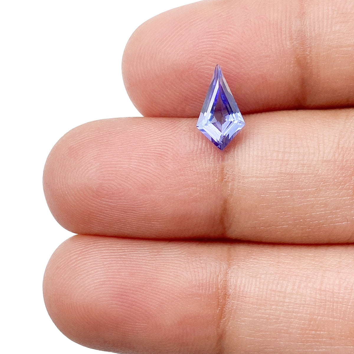 0.80ct | Kite Shape Step Cut Tanzanite-Modern Rustic Diamond