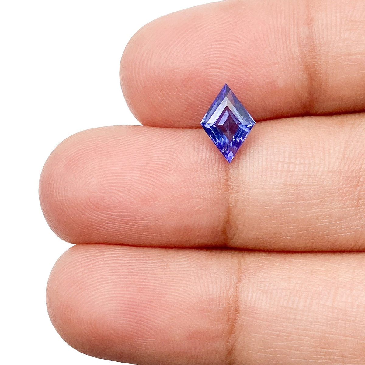 0.87ct | Lozenge Shape Step Cut Tanzanite-Modern Rustic Diamond