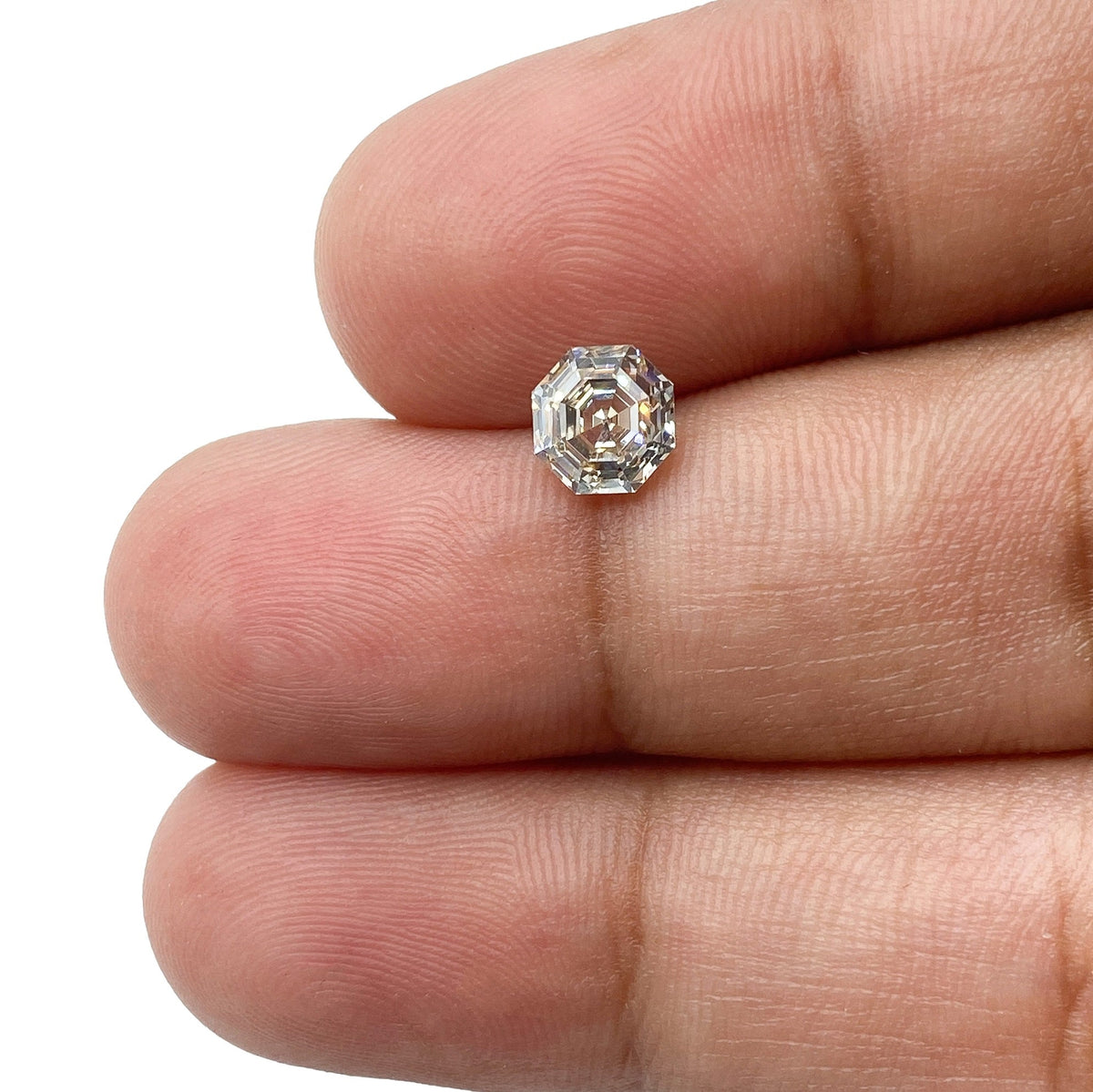 0.88ct | Champagne VVS Octagonal Shape Step Cut Diamond-Modern Rustic Diamond