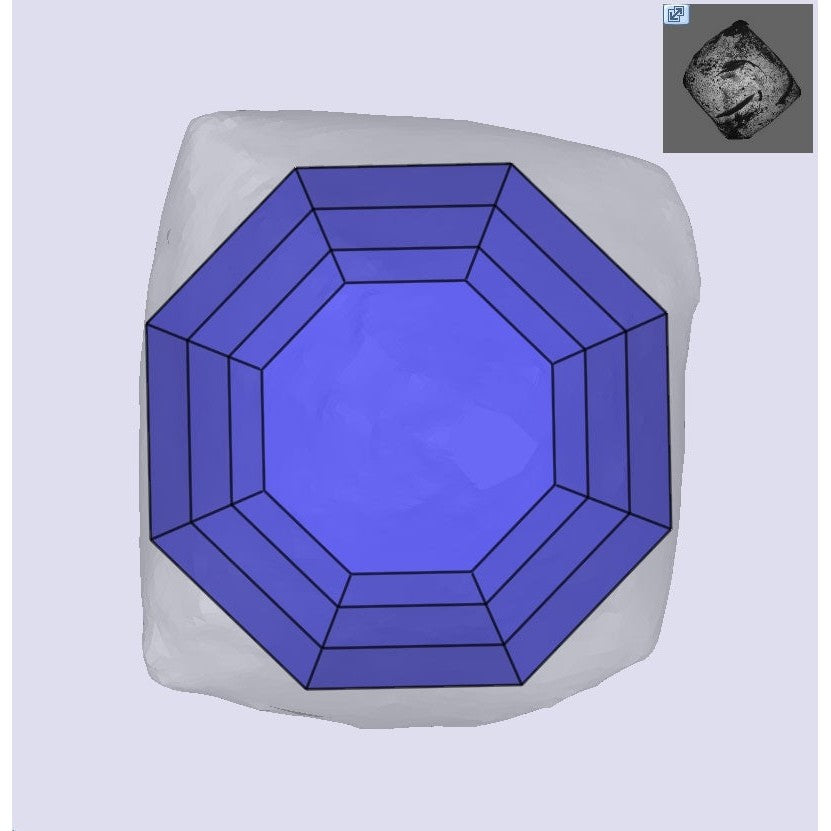 0.88ct | Champagne VVS Octagonal Shape Step Cut Diamond-Modern Rustic Diamond