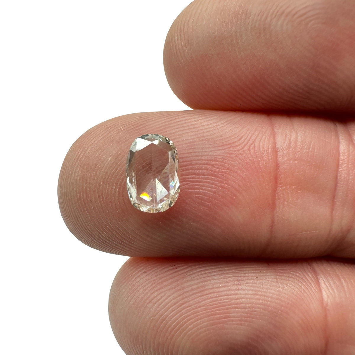 0.88ct | Champagne VVS Oval Shape Rose Cut Diamond-Modern Rustic Diamond