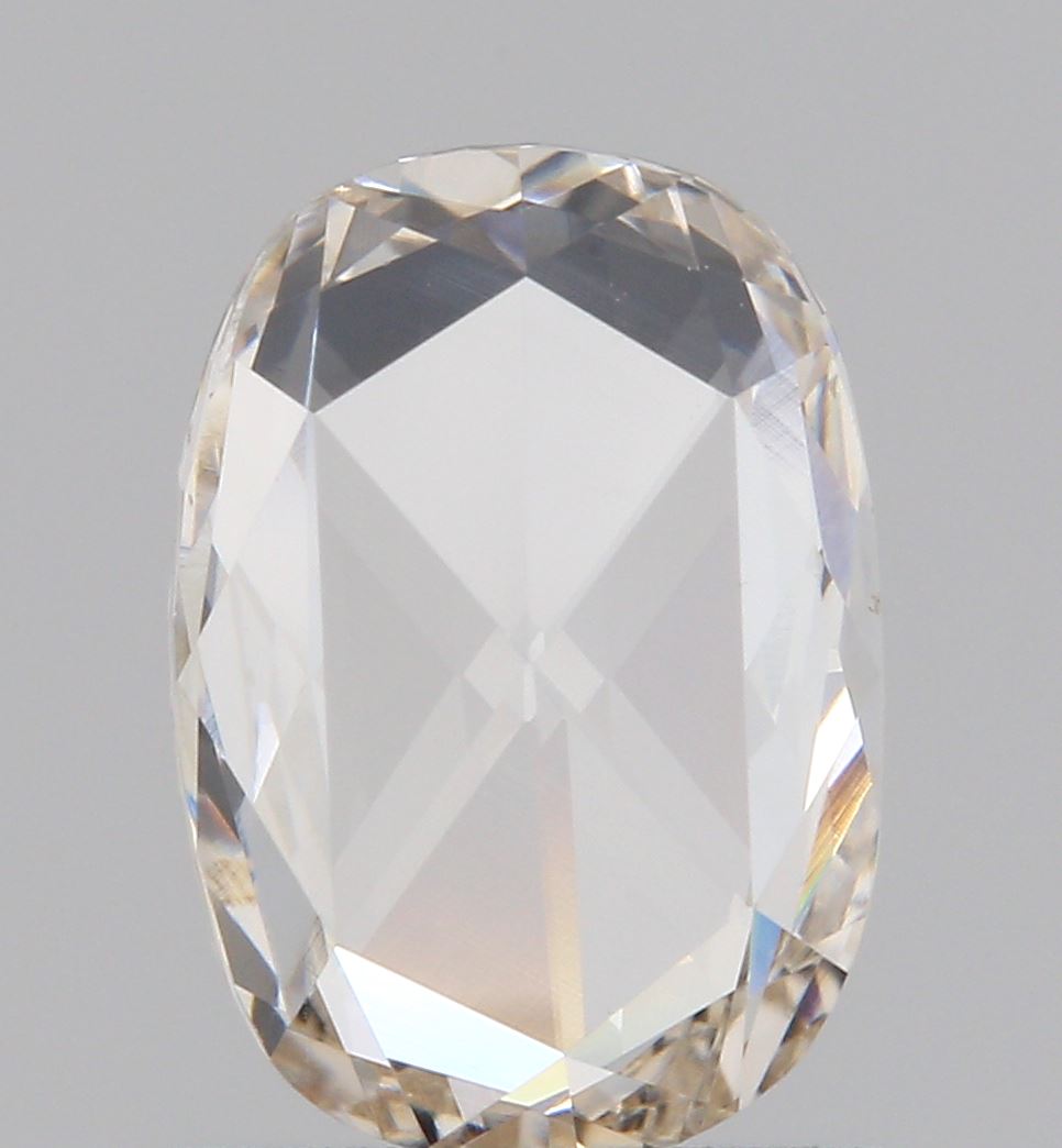 0.88ct | Champagne VVS Oval Shape Rose Cut Diamond-Modern Rustic Diamond