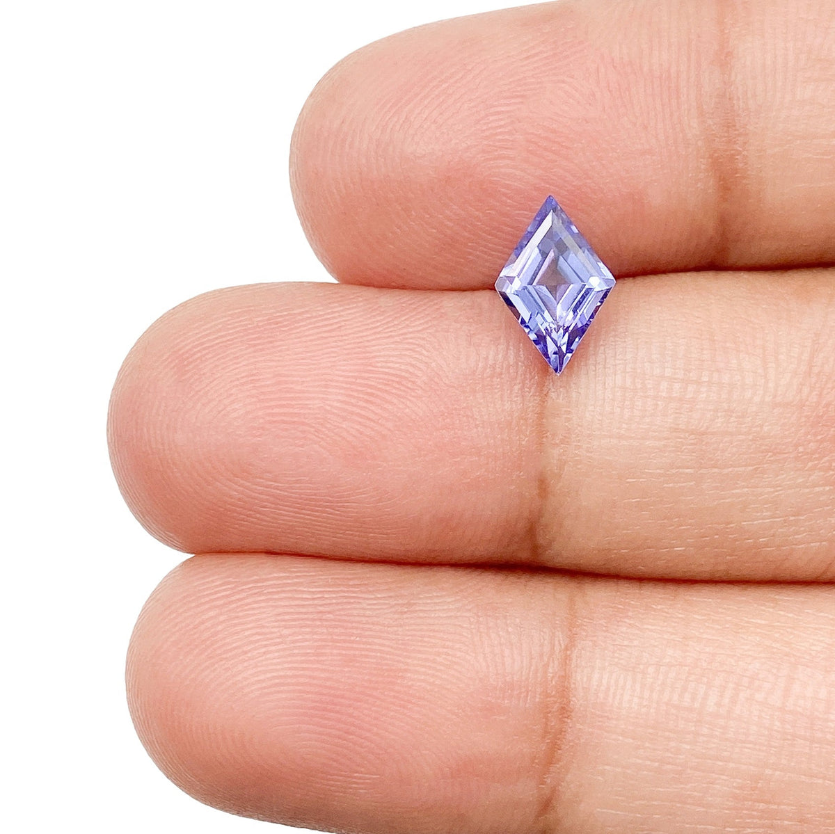 0.88ct | Lozenge Shape Step Cut Tanzanite-Modern Rustic Diamond