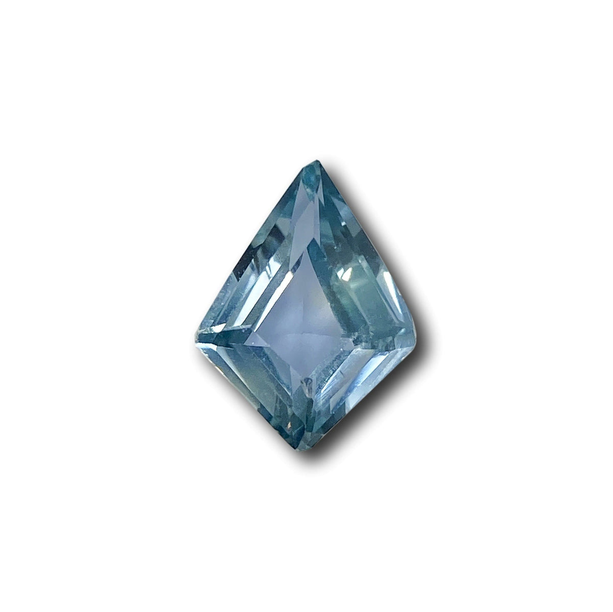 0.88ct | Step Cut Kite Shape Light Blue Montana Sapphire-Modern Rustic Diamond