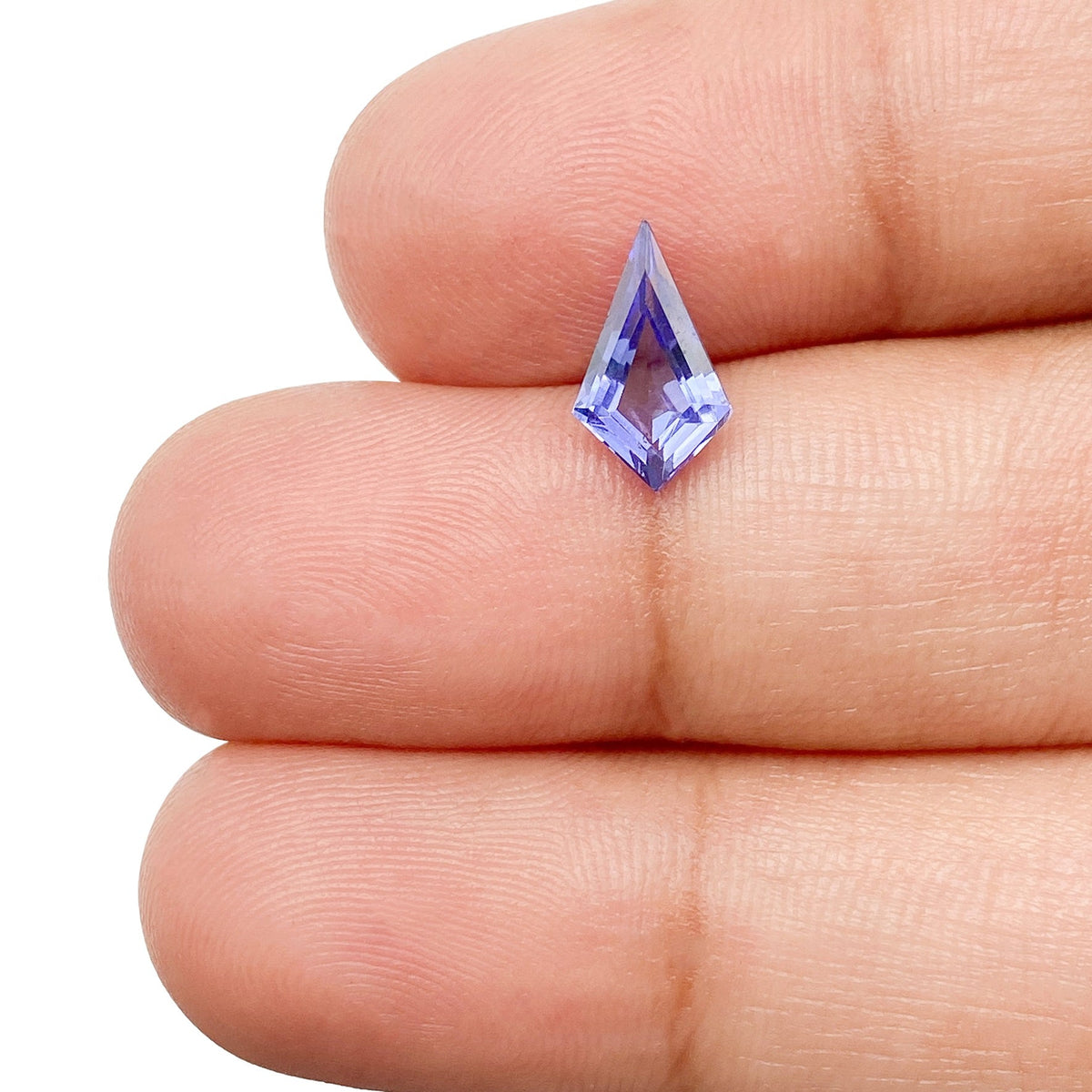 0.89ct | Kite Shape Step Cut Tanzanite-Modern Rustic Diamond