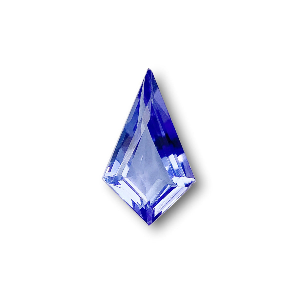 0.89ct | Kite Shape Step Cut Tanzanite-Modern Rustic Diamond