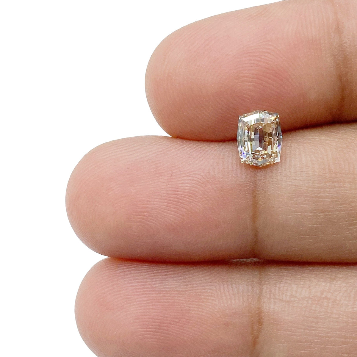 0.91ct | Champagne VVS Octagonal Shape Step Cut Diamond-Modern Rustic Diamond