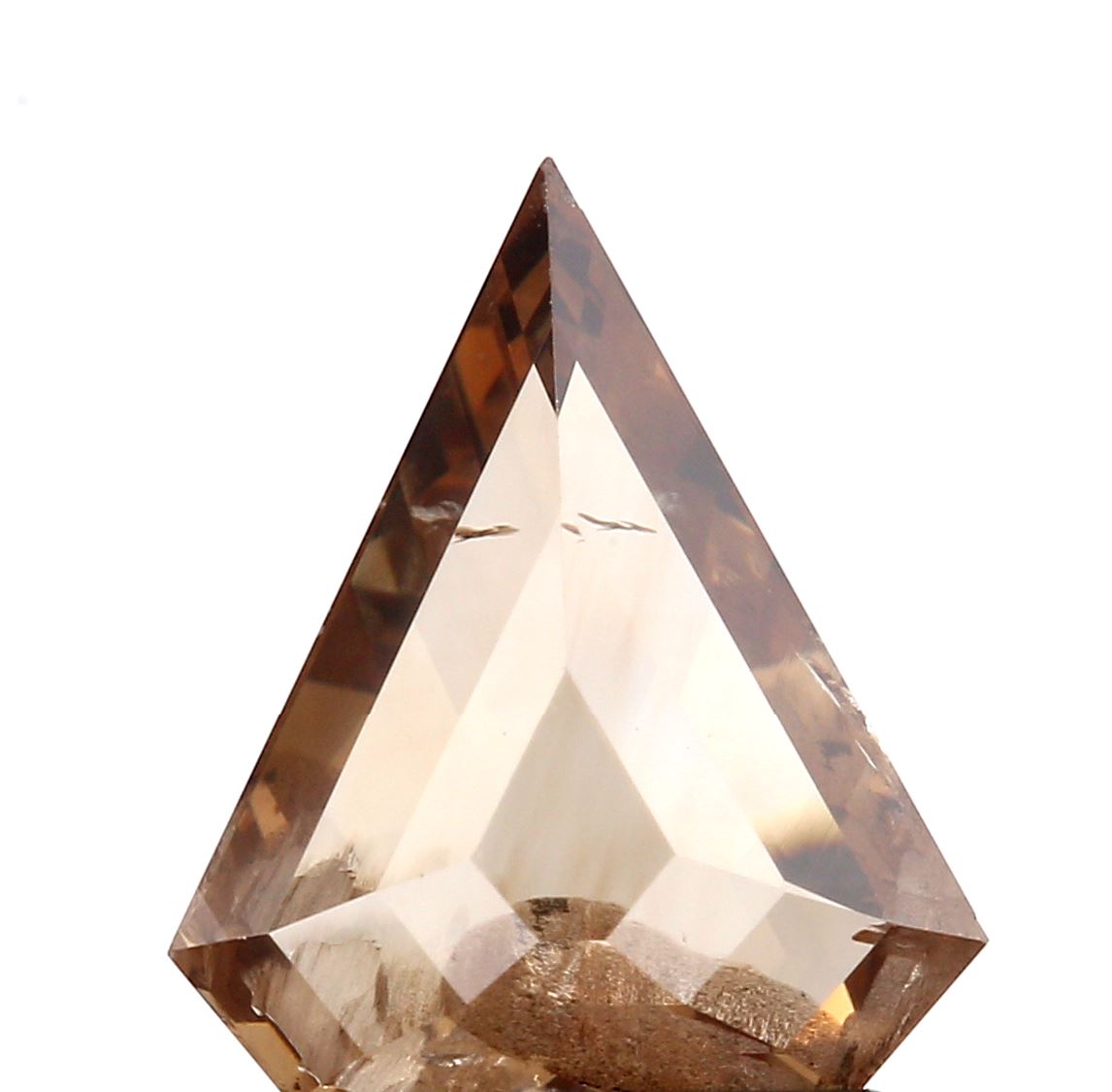 0.91ct | Cognac SI Shield Shape Step Cut Diamond-Modern Rustic Diamond
