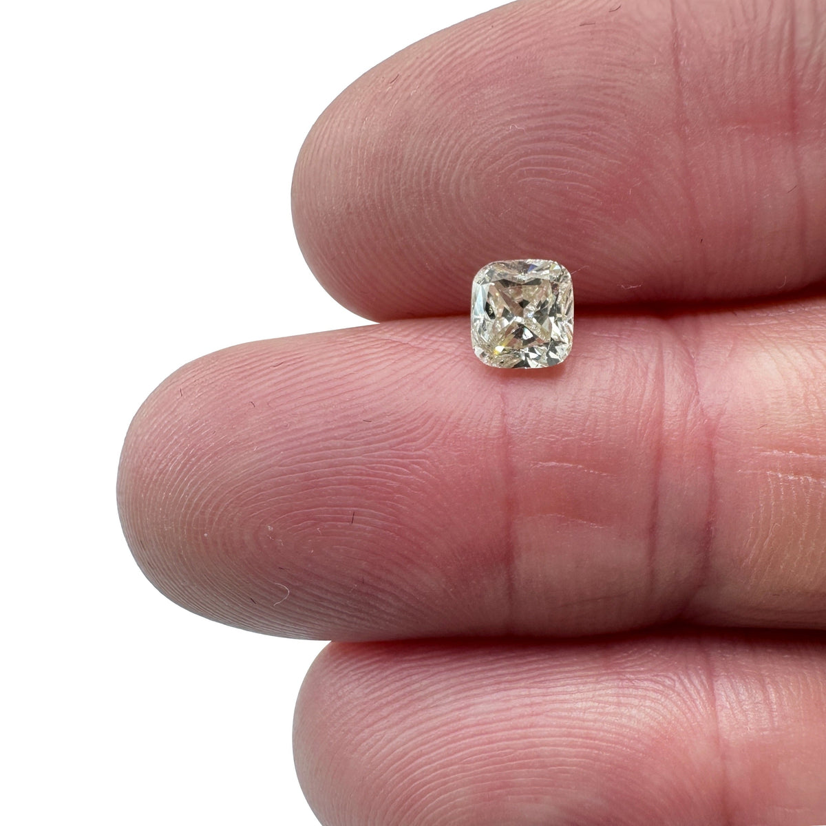 0.91ct | Light Brown SI Cushion Shape Brilliant Cut Diamond-Modern Rustic Diamond