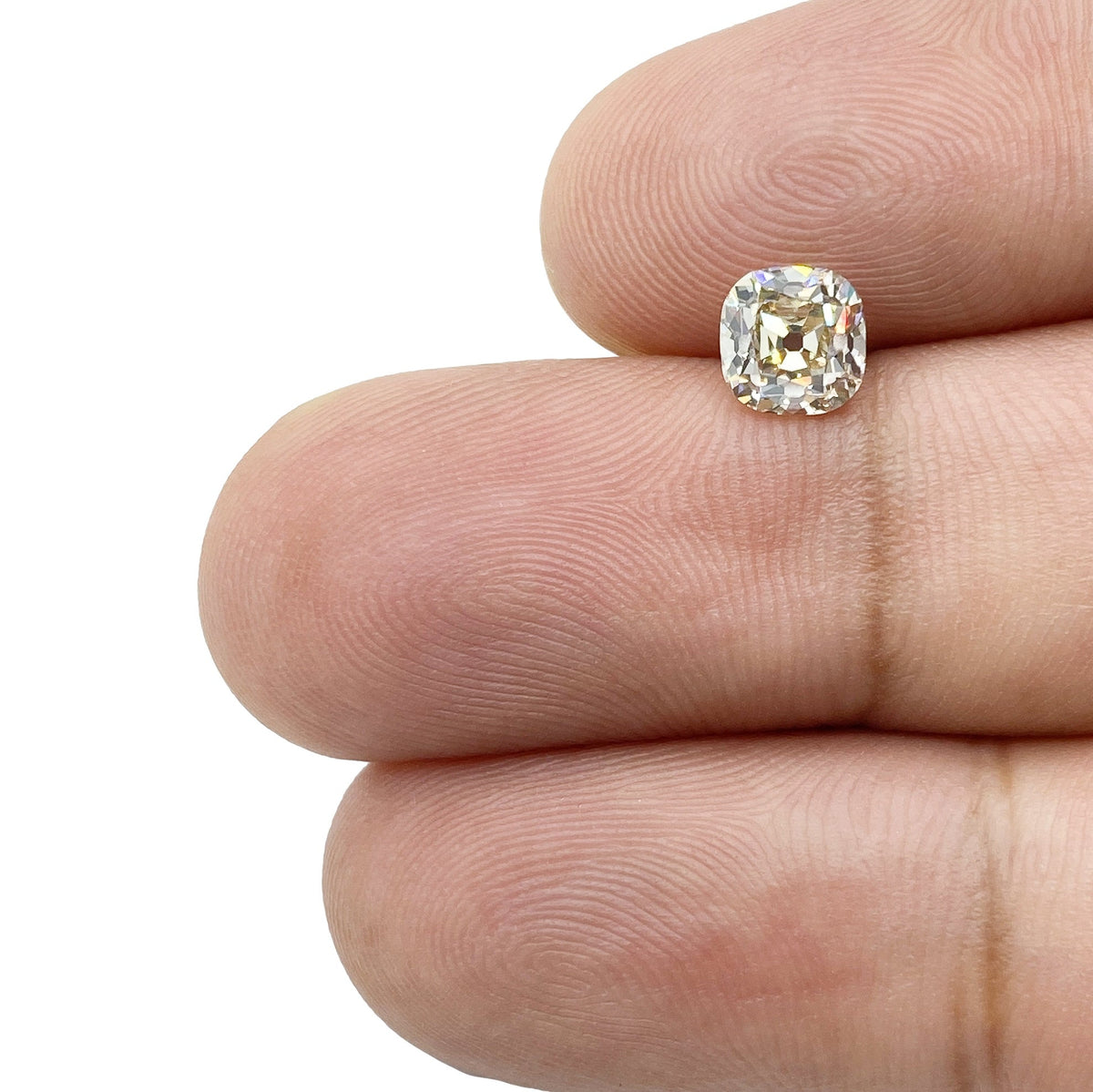 0.92ct | Light Brown VVS Cushion Shape Old Mine Cut Diamond-Modern Rustic Diamond