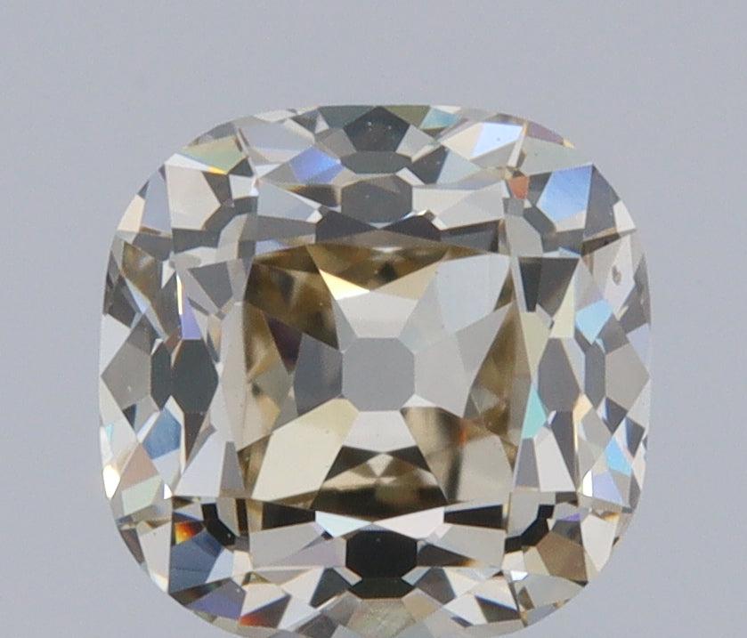 0.92ct | Light Brown VVS Cushion Shape Old Mine Cut Diamond-Modern Rustic Diamond