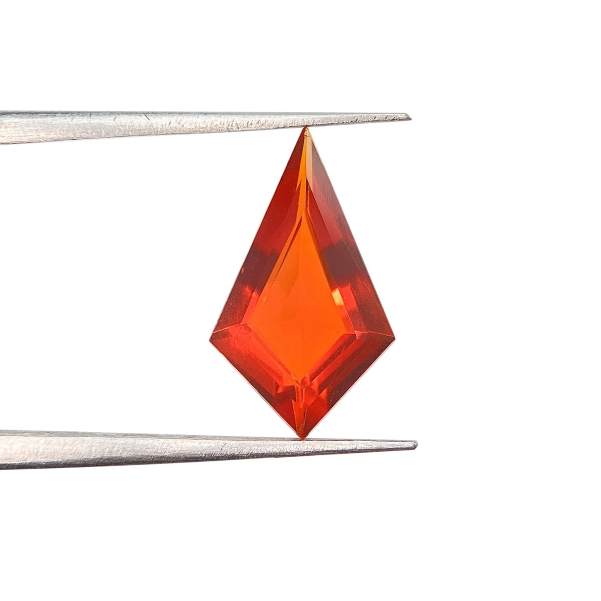 0.93ct | Kite Shape Step Cut Fire Opal-Modern Rustic Diamond