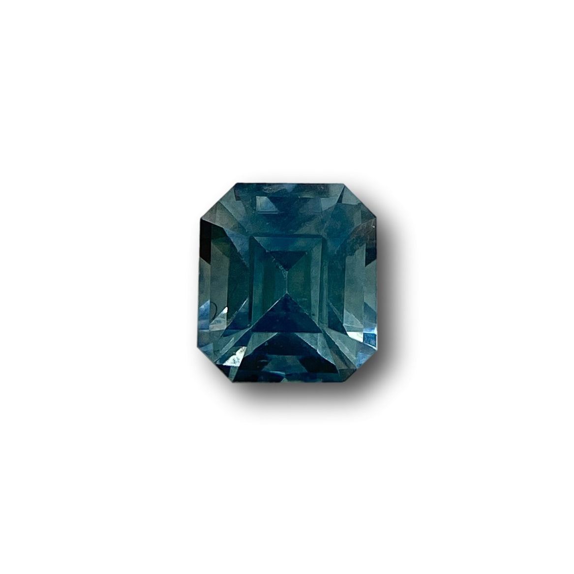 0.94ct | Asscher Cut Blue Montana Sapphire-Modern Rustic Diamond