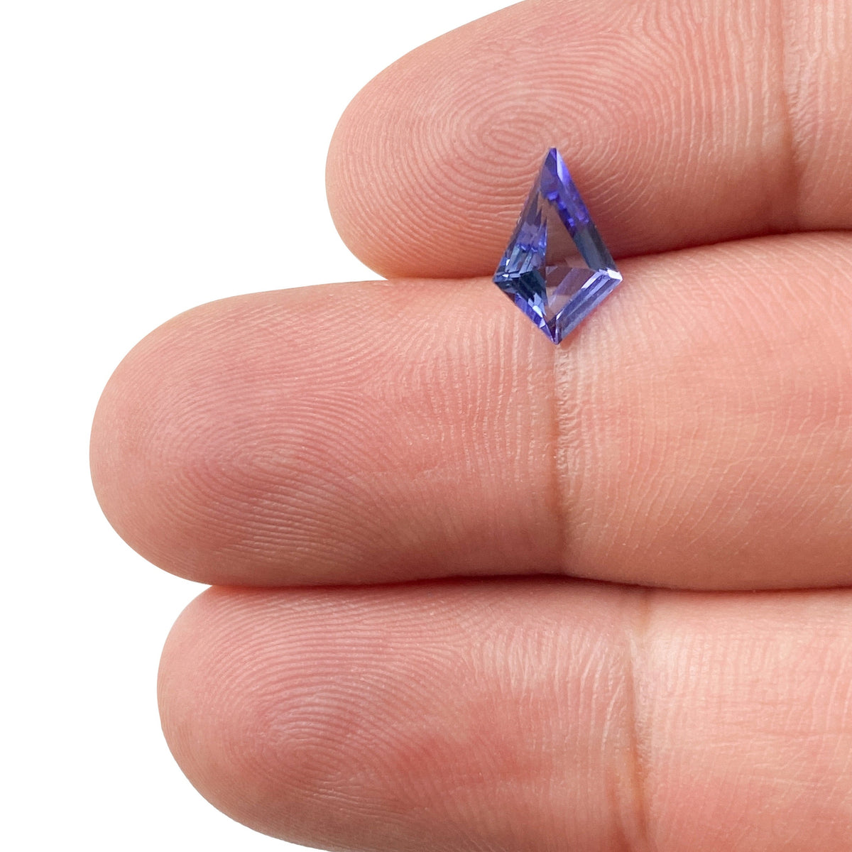 0.94ct | Kite Shape Step Cut Tanzanite-Modern Rustic Diamond