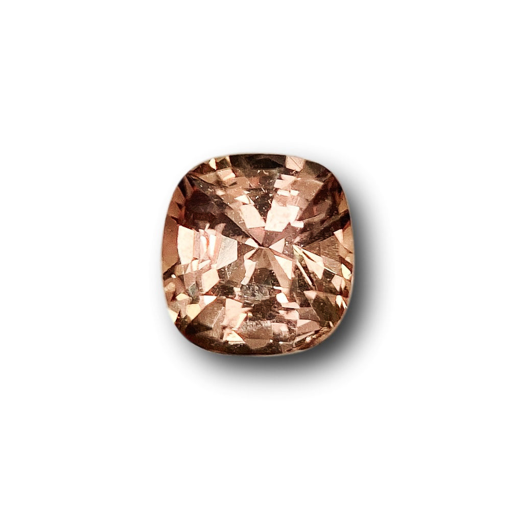 0.96ct | Brilliant Cut Cushion Shape Orange Brown Sapphire-Modern Rustic Diamond