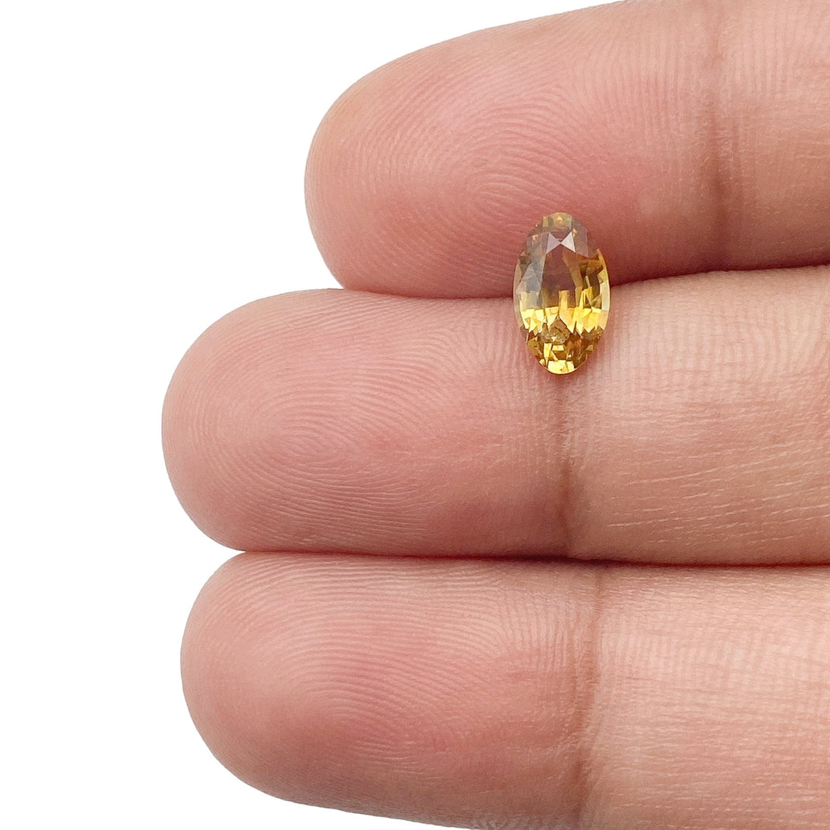 0.96ct | Brilliant Cut Moval Shape Orange Montana Sapphire-Modern Rustic Diamond