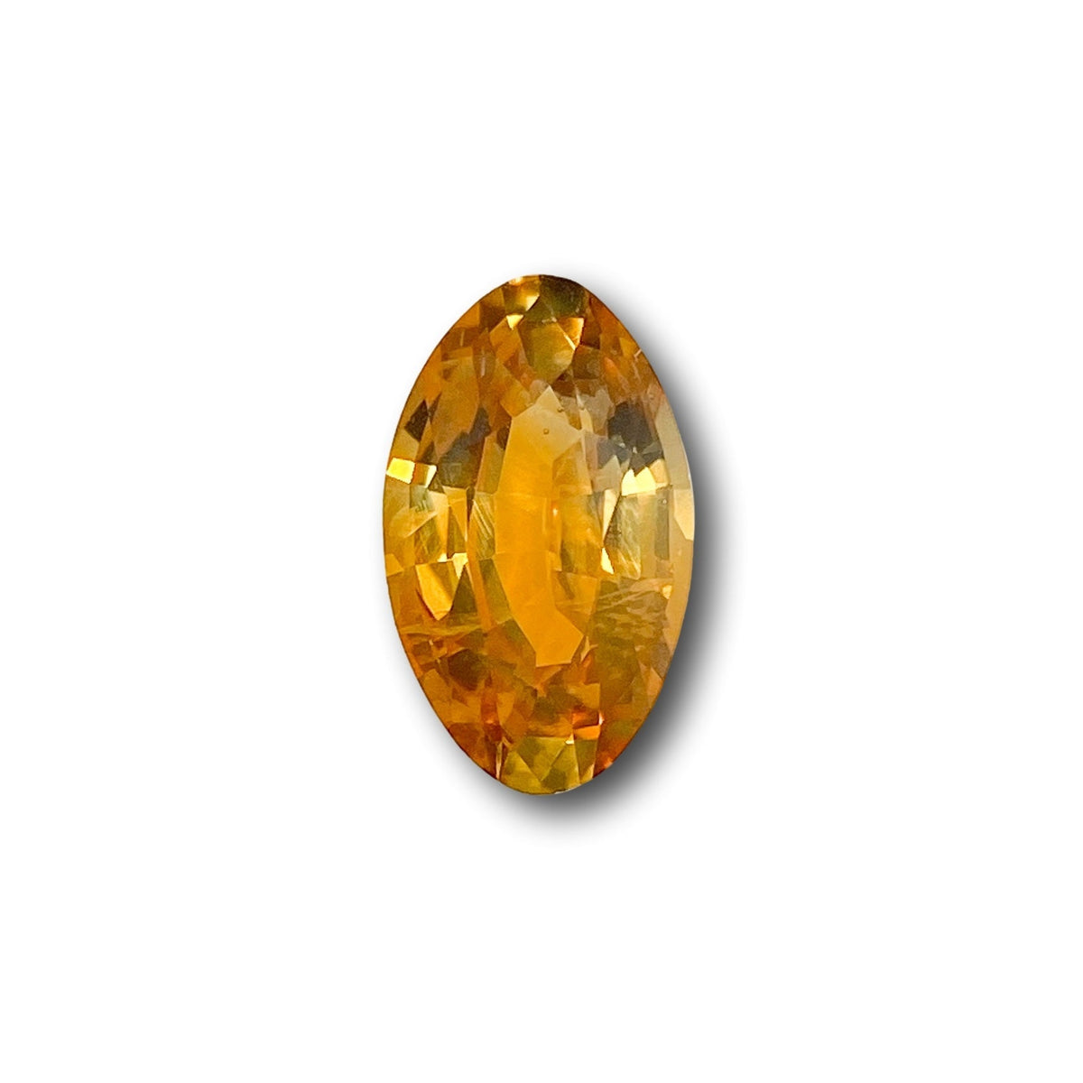 0.96ct | Brilliant Cut Moval Shape Orange Montana Sapphire-Modern Rustic Diamond