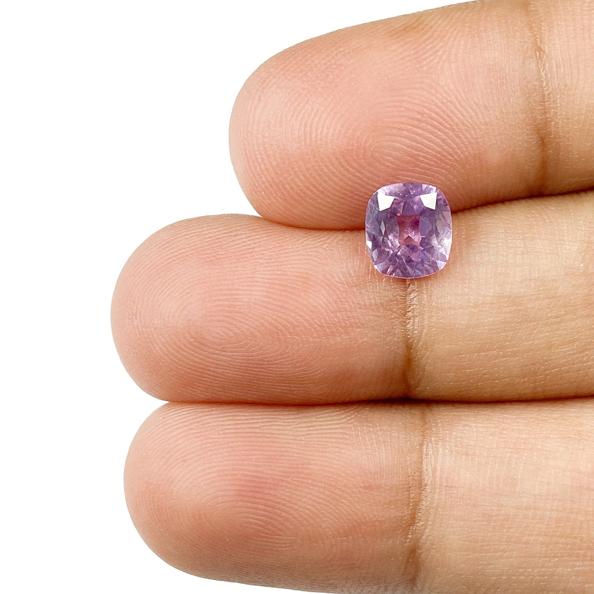 0.99ct | Brilliant Cut Cushion Shape Violet Sapphire-Modern Rustic Diamond