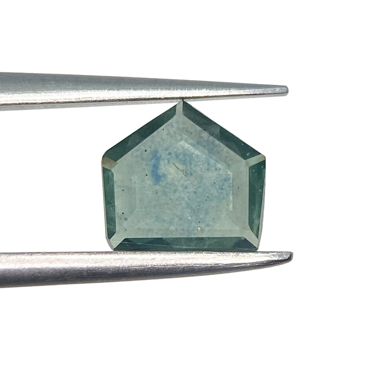 0.99ct | Portrait Cut Shield Shape Blue Montana Sapphire-Modern Rustic Diamond