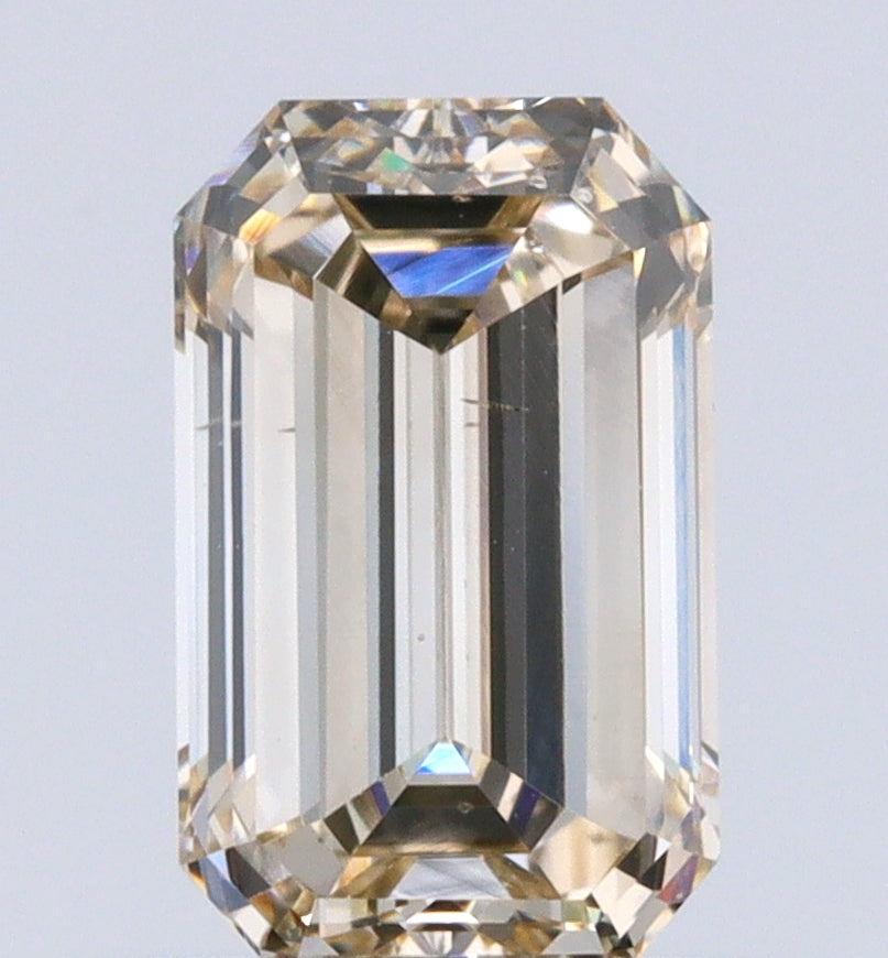 1.00ct | Champagne VS Emerald Shape Step Cut Diamond-Modern Rustic Diamond