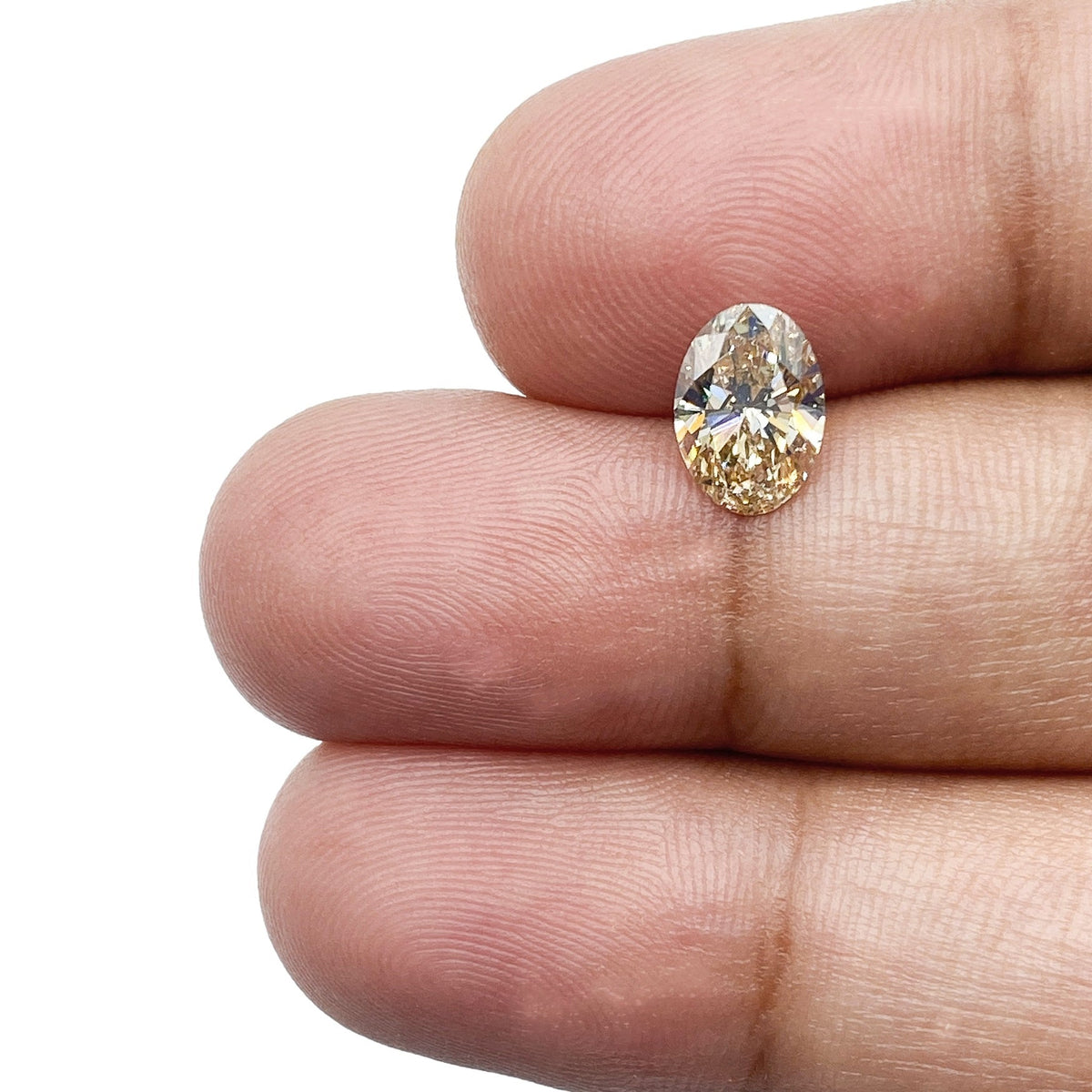 1.00ct | Champagne VS Oval Shape Brilliant Cut Diamond-Modern Rustic Diamond