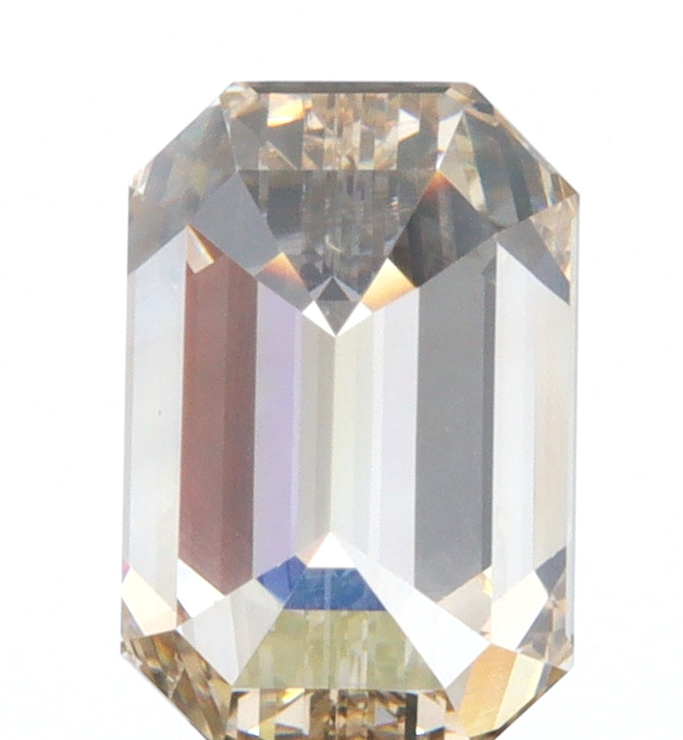 1.00ct | Champagne VVS Emerald Shape Step Cut Diamond-Modern Rustic Diamond