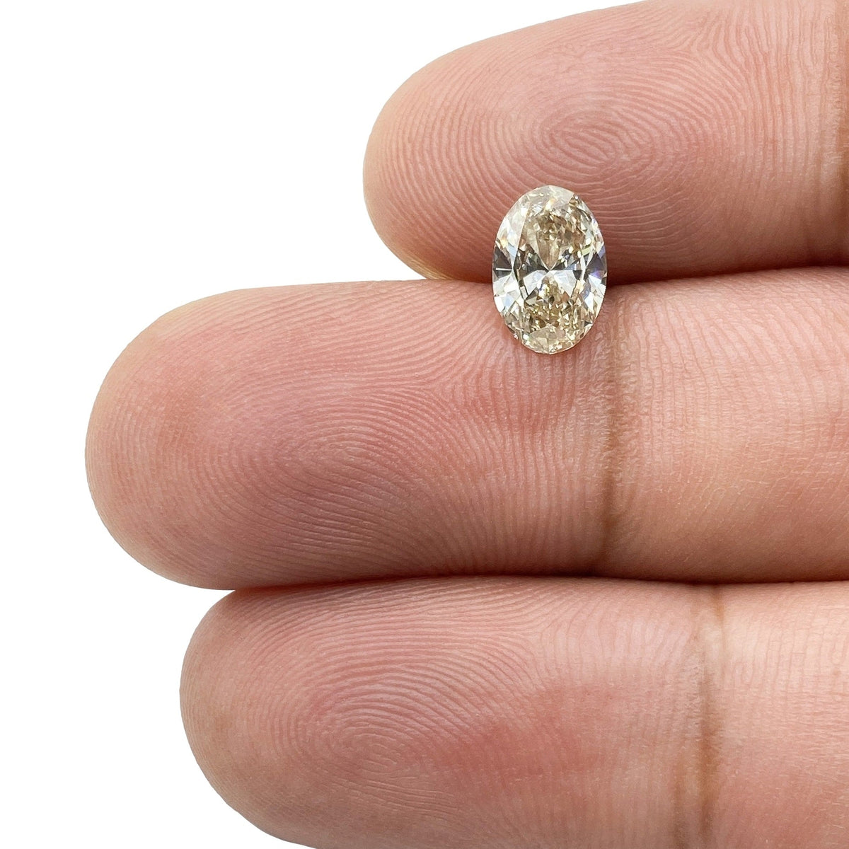 1.00ct | Champagne VVS Oval Shape Brilliant Cut Diamond-Modern Rustic Diamond