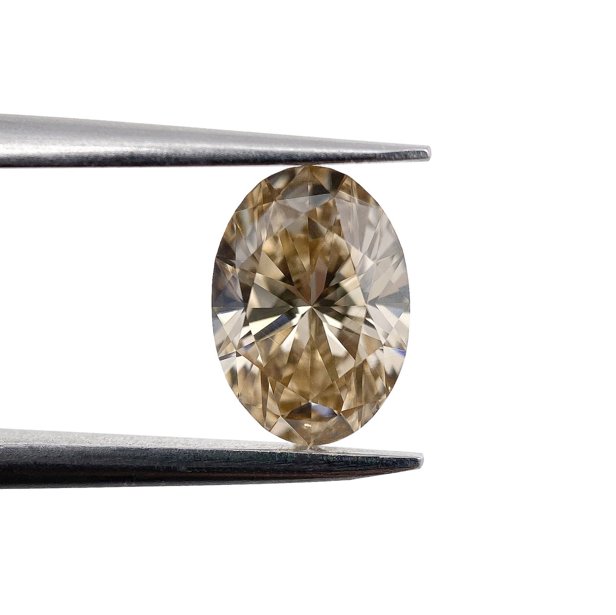 1.00ct | Champagne VVS Oval Shape Brilliant Cut Diamond-Modern Rustic Diamond