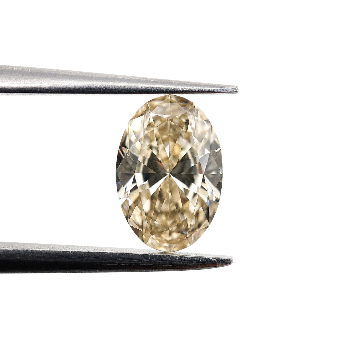 1.00ct | Champagne VVS Oval Shape Brilliant Cut Diamond-Modern Rustic Diamond