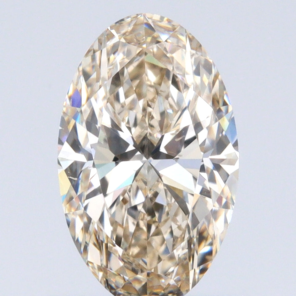 1.00ct | Champagne VVS Oval Shape Brilliant Cut Diamond-Modern Rustic Diamond