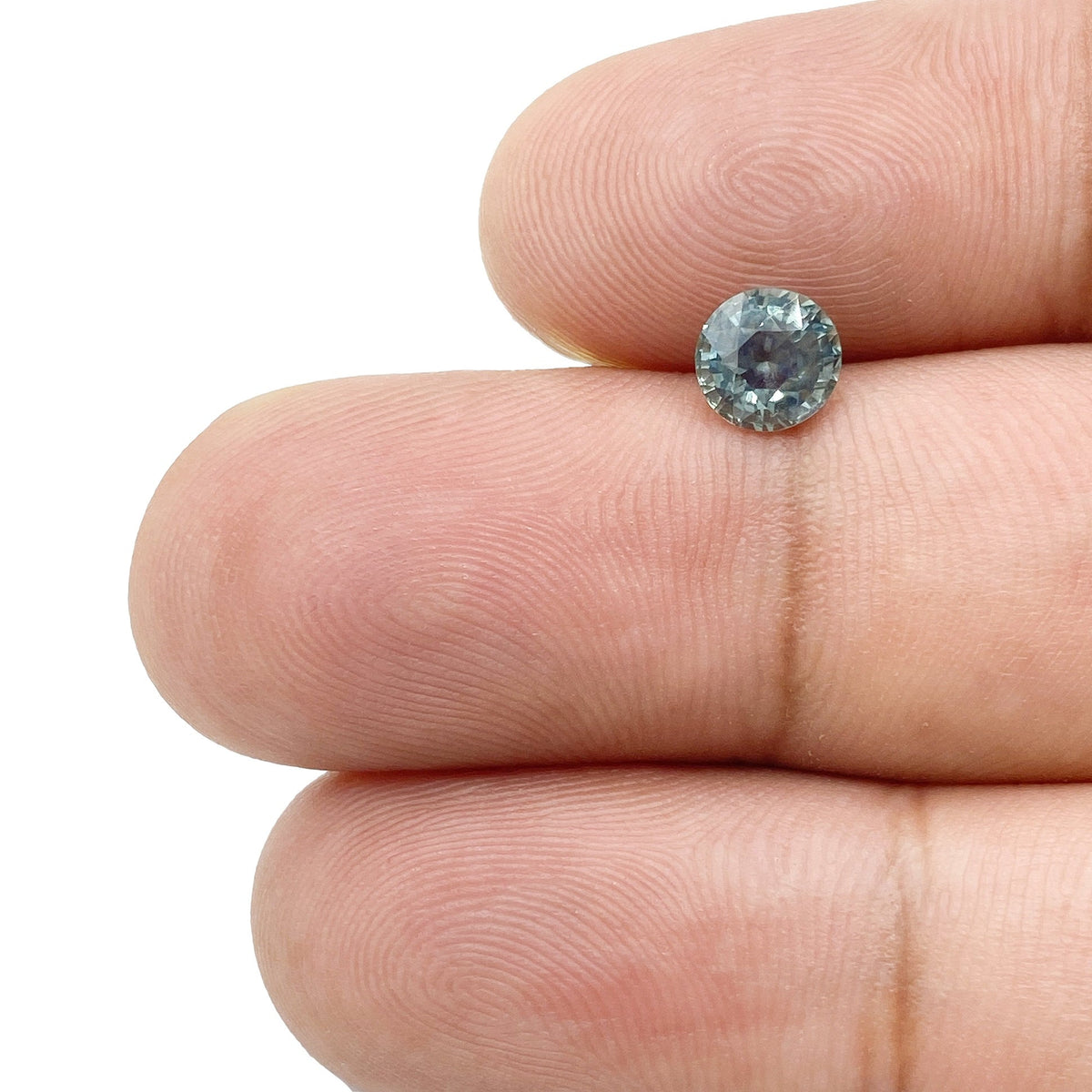 1.01ct | Brilliant Cut Round Shape Blue Montana Sapphire-Modern Rustic Diamond