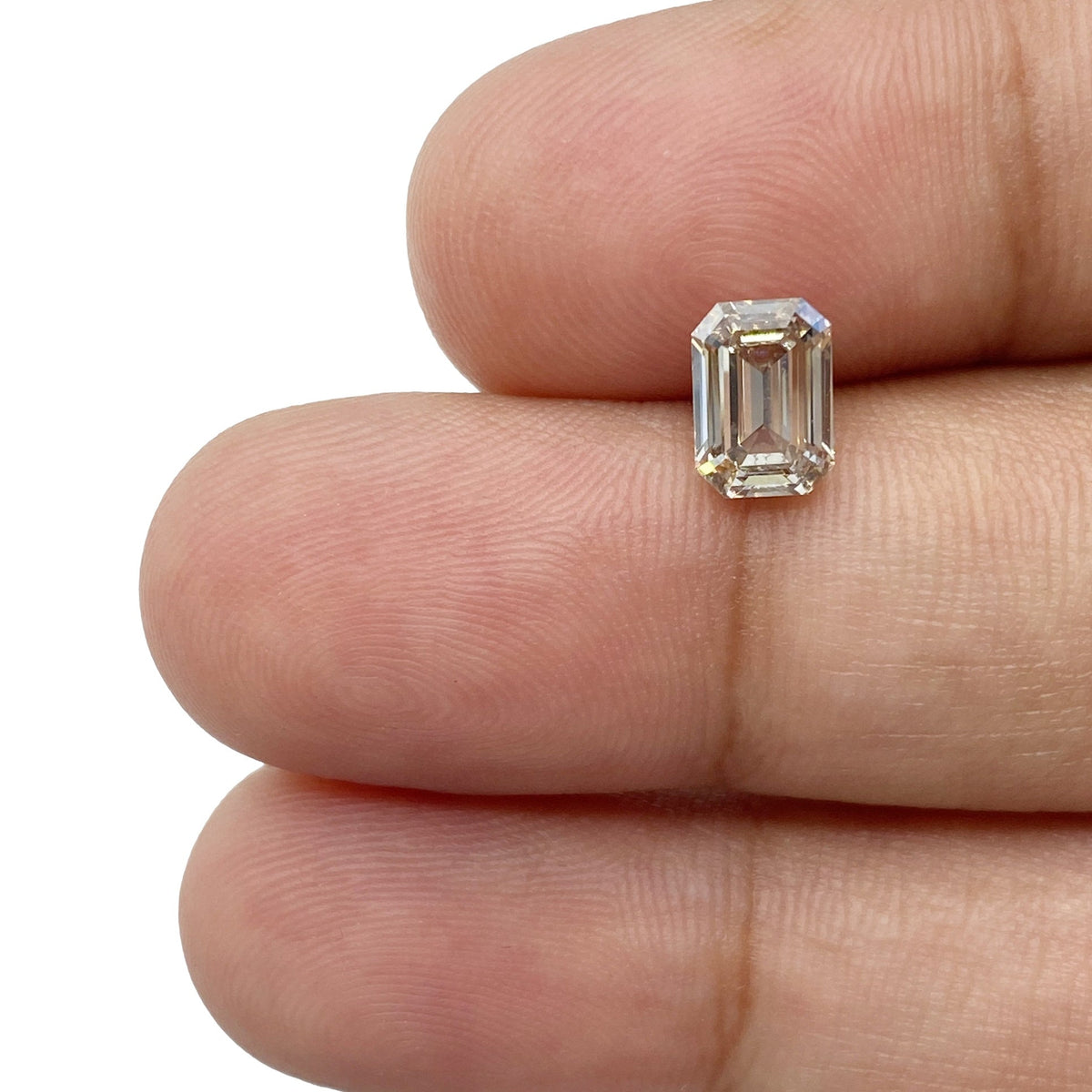 1.01ct | Champagne VS Emerald Shape Step Cut Diamond-Modern Rustic Diamond