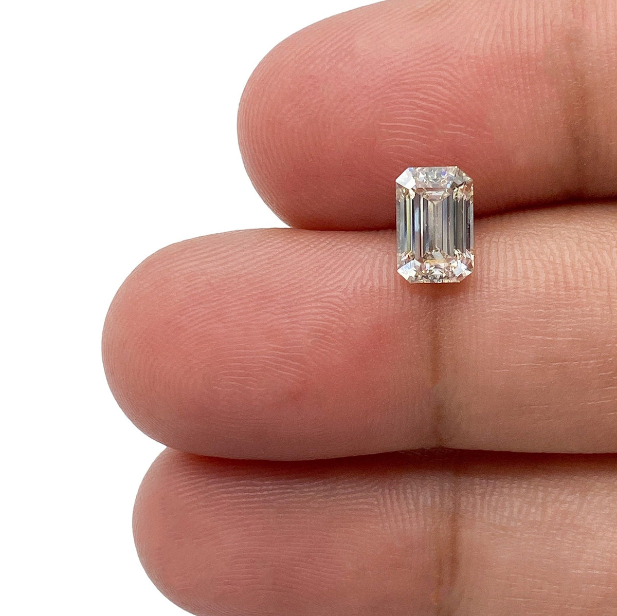 1.01ct | Champagne VS Emerald Shape Step Cut Diamond-Modern Rustic Diamond