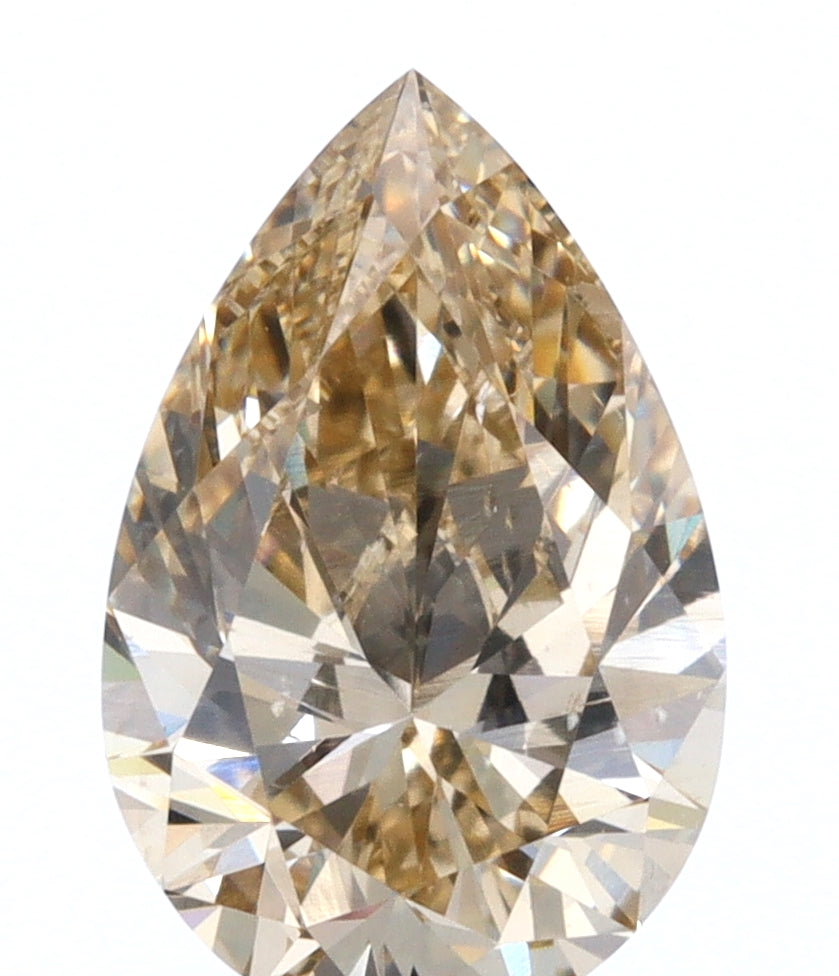 1.01ct | Champagne VS Pear Shape Brilliant Cut Diamond-Modern Rustic Diamond