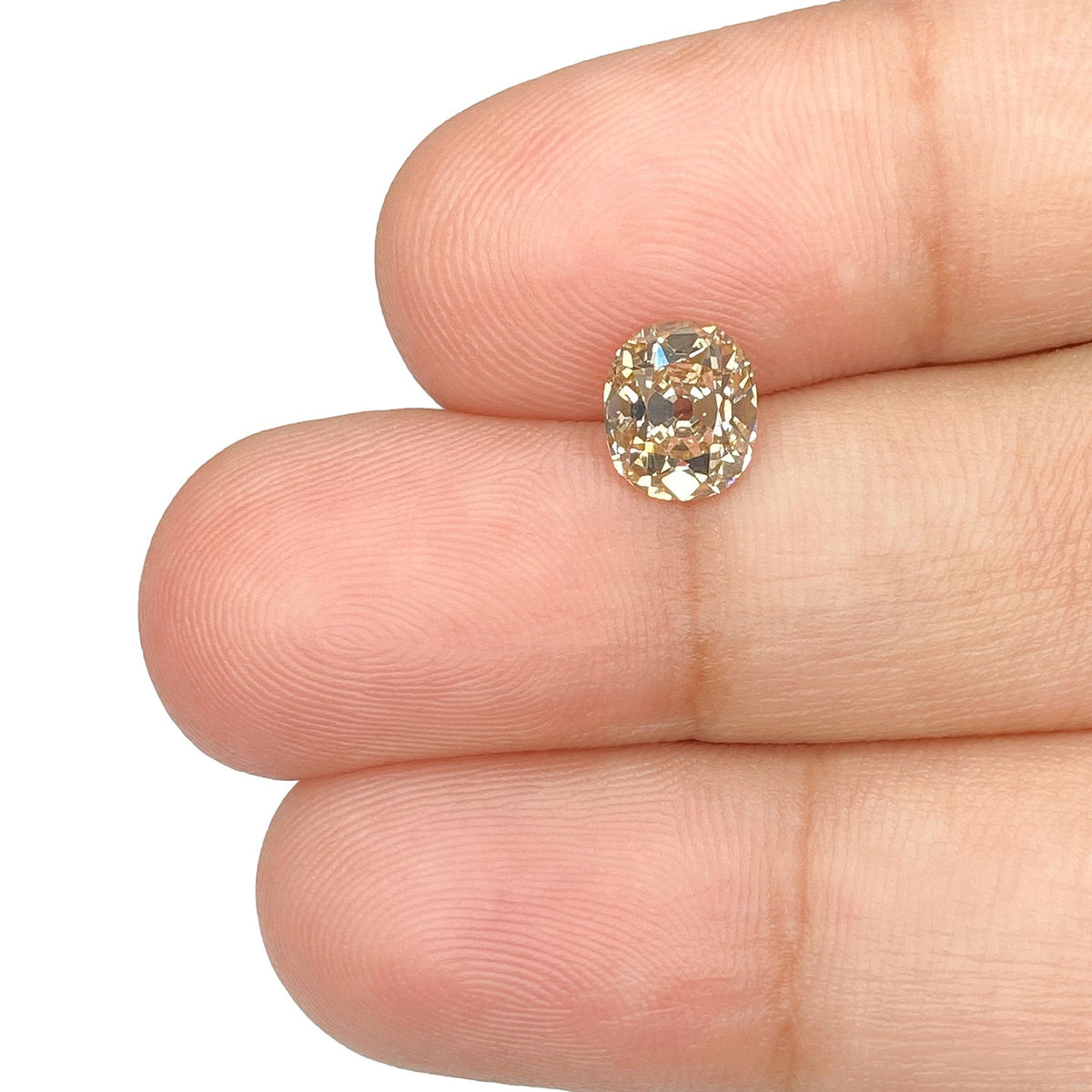 1.01ct | Champagne VS-SI Cushion Shape Old Mine Cut Diamond-Modern Rustic Diamond