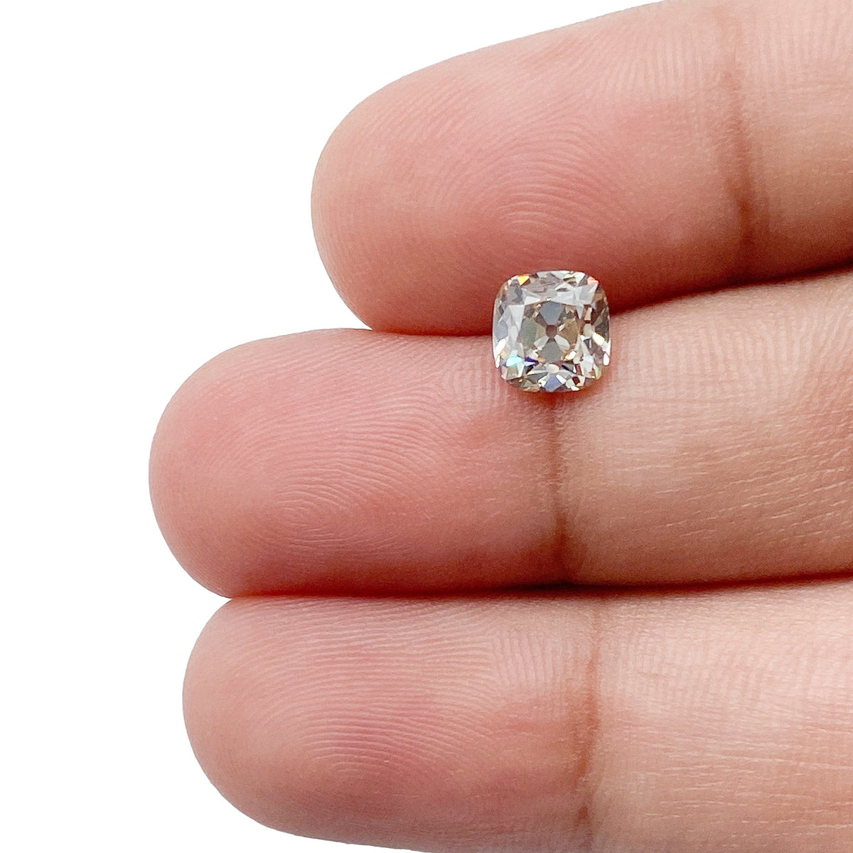 1.01ct | Champagne VVS Cushion Shape Old Mine Cut Diamond-Modern Rustic Diamond