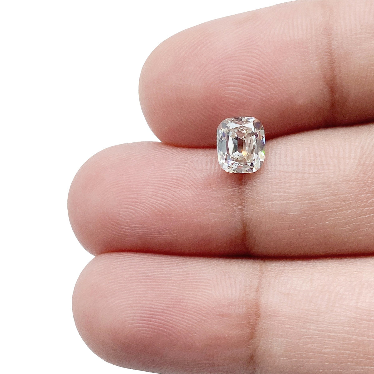 1.01ct | Champagne VVS Cushion Shape Old Mine Cut Diamond-Modern Rustic Diamond