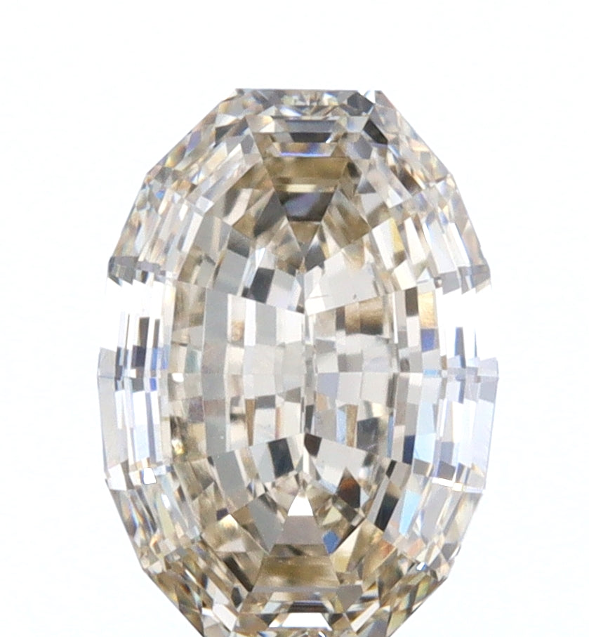 1.01ct | Champagne VVS Oval Shape Step Cut Diamond-Modern Rustic Diamond