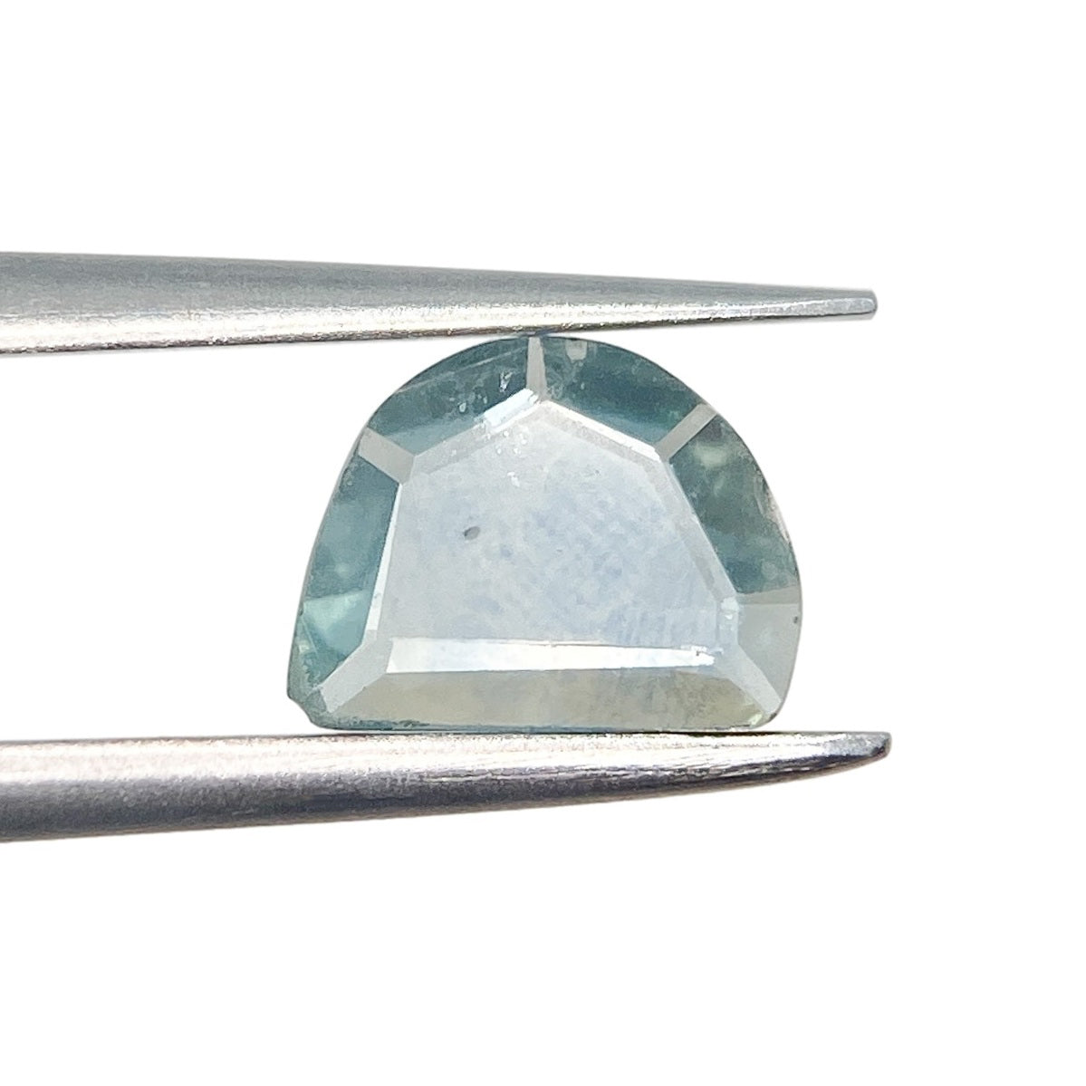 1.01ct | Portrait Cut Half Moon Shape Blue Montana Sapphire-Modern Rustic Diamond