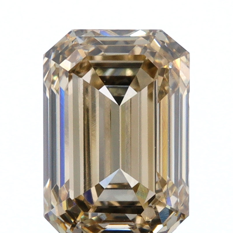 1.02ct | Champagne VS Emerald Shape Brilliant Cut Diamond-Modern Rustic Diamond