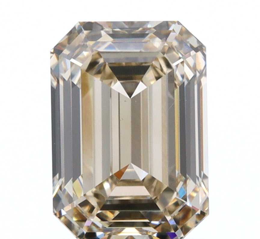 1.02ct | Champagne VS Emerald Shape Step Cut Diamond-Modern Rustic Diamond