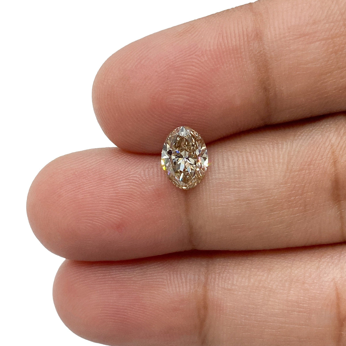 1.02ct | Champagne VS Oval Shape Brilliant Cut Diamond-Modern Rustic Diamond